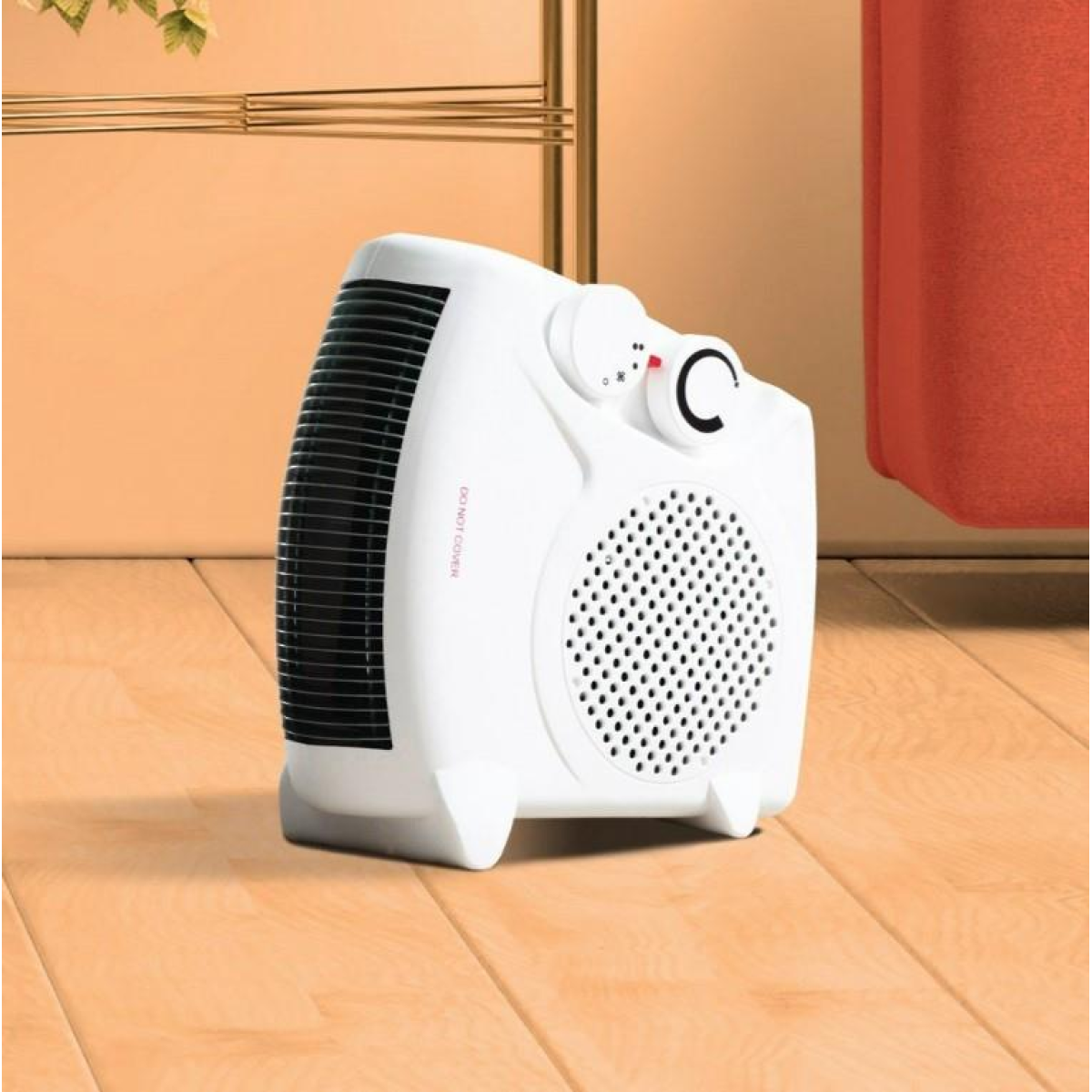 Daewoo 2000W Flat Fan Heater with 2 Heat Settings & Variable Thermostat – Instant Heat for Small Rooms