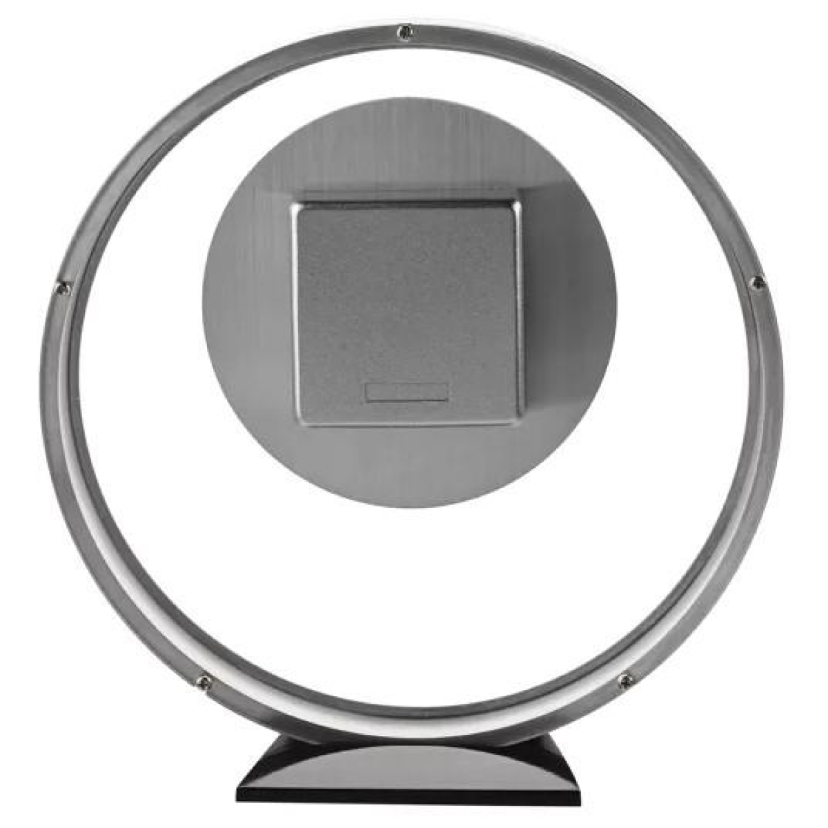 Widdop Round Silver Mantel Clock with Roman Dial and Glass Panel – Traditional Quartz Timepiece