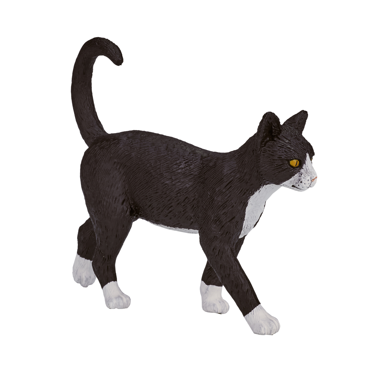 Mojo Black and White Cat Figurine – Realistic Pet Toy