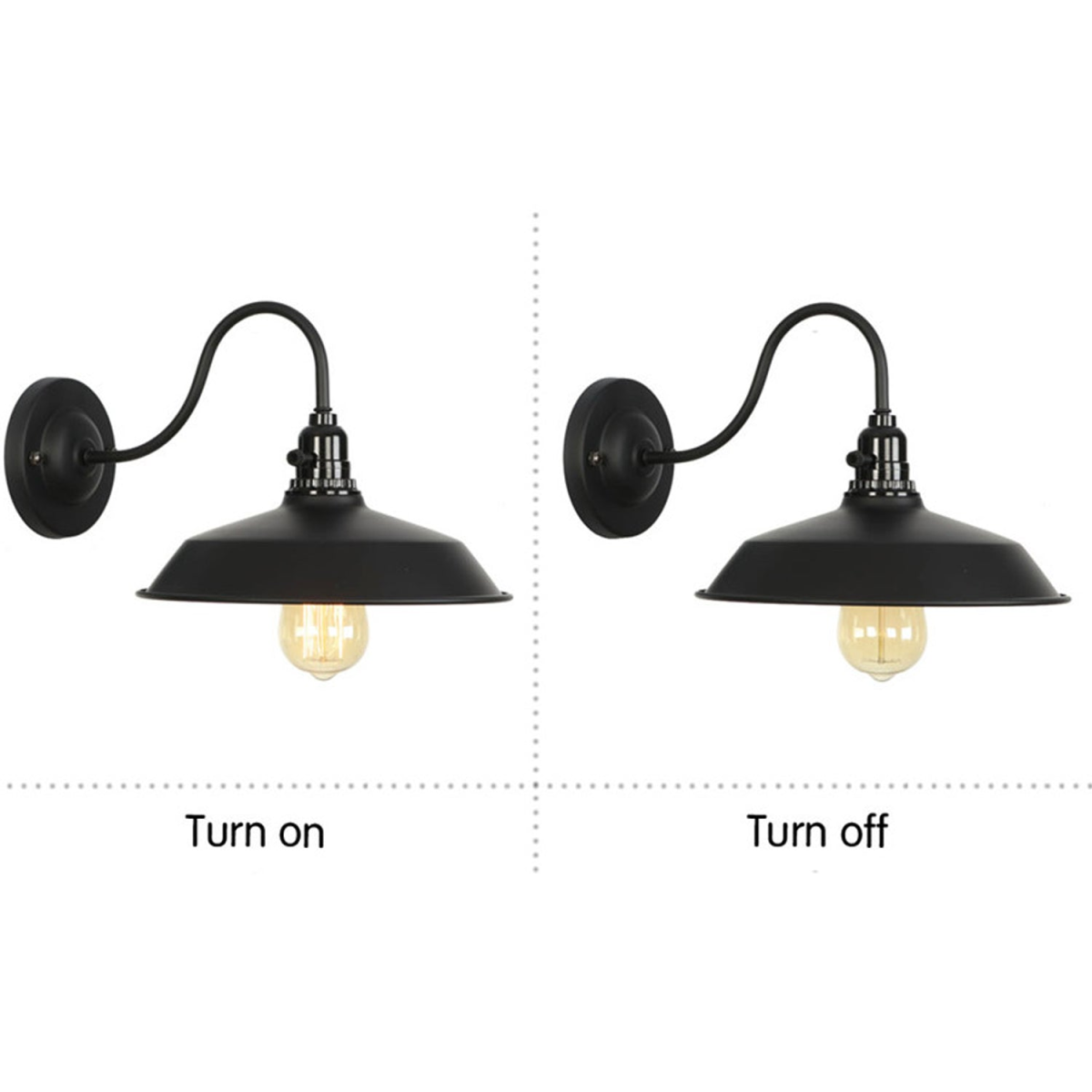 LEDSone Modern Black Iron Cage Wall Light – Contemporary Wall Sconce for Living Room, E27