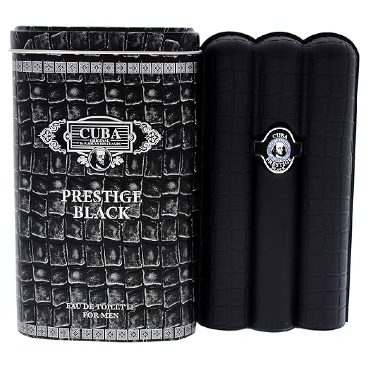 Cuba Prestige Black Eau de Toilette Spray 90ml β Fresh & Citrus, Floral Fragrance for Men