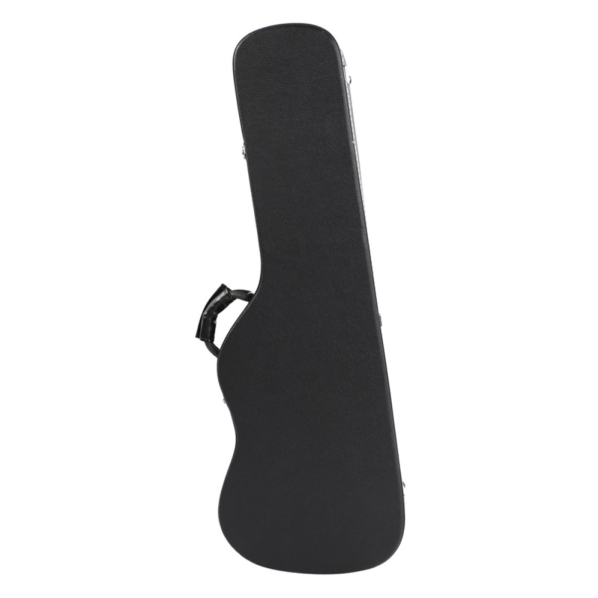 High Grade Electric Guitar Hard Case with Plush Lining and Chrome Latches – Microgroove Finish, Black