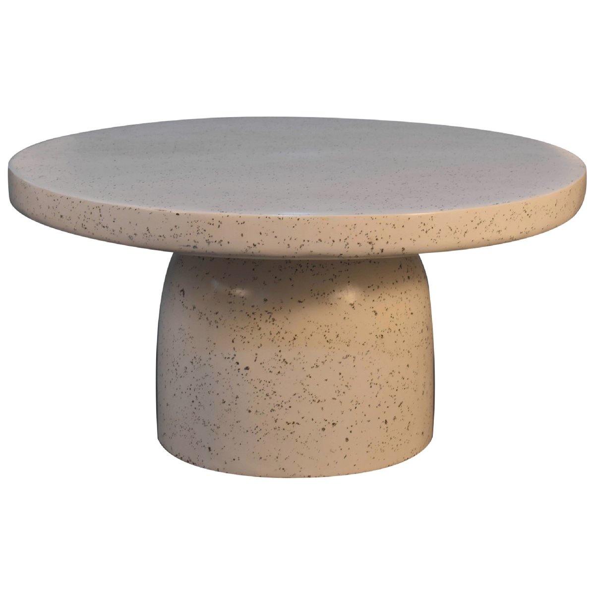 Artisan Furniture Serenity Terrazzo Coffee Table with Pedestal Base – Smooth Living Room Centrepiece