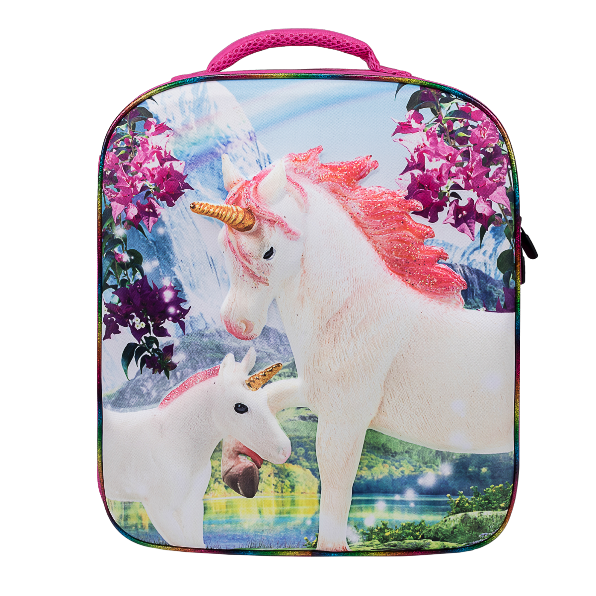 Mojo Playscape Fantasy Backpack Playset with Unicorn, Unicorn Baby & Princess Figures