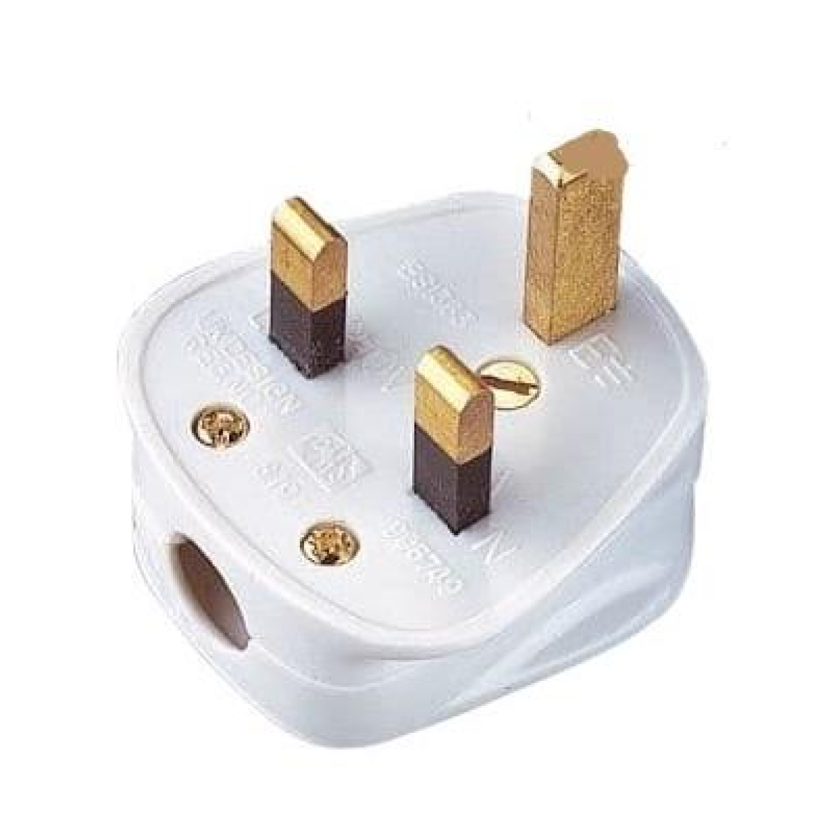 Eagle 13A 3 Pin UK Fused Plug – Common Household Mains Plug, White, E301AC