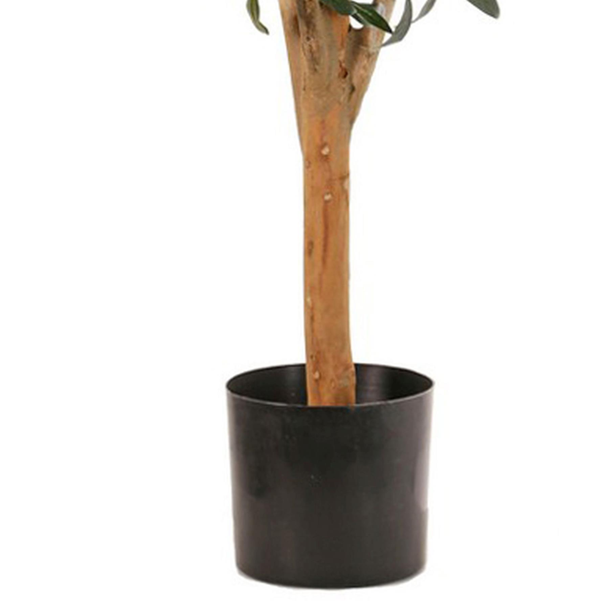 Leaf 90cm Deluxe Artificial Olive Tree in Black Pot with Wired Stems – Realistic Indoor Tree for Home & Office