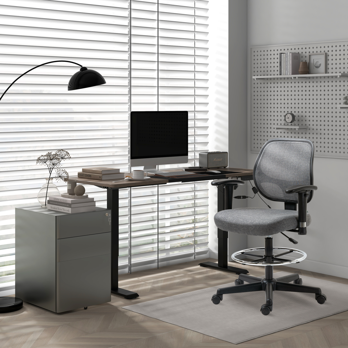 Vinsetto Electric Height Adjustable Standing Desk with 4 Memory Presets – Sit-Stand Home Office Desk, Black