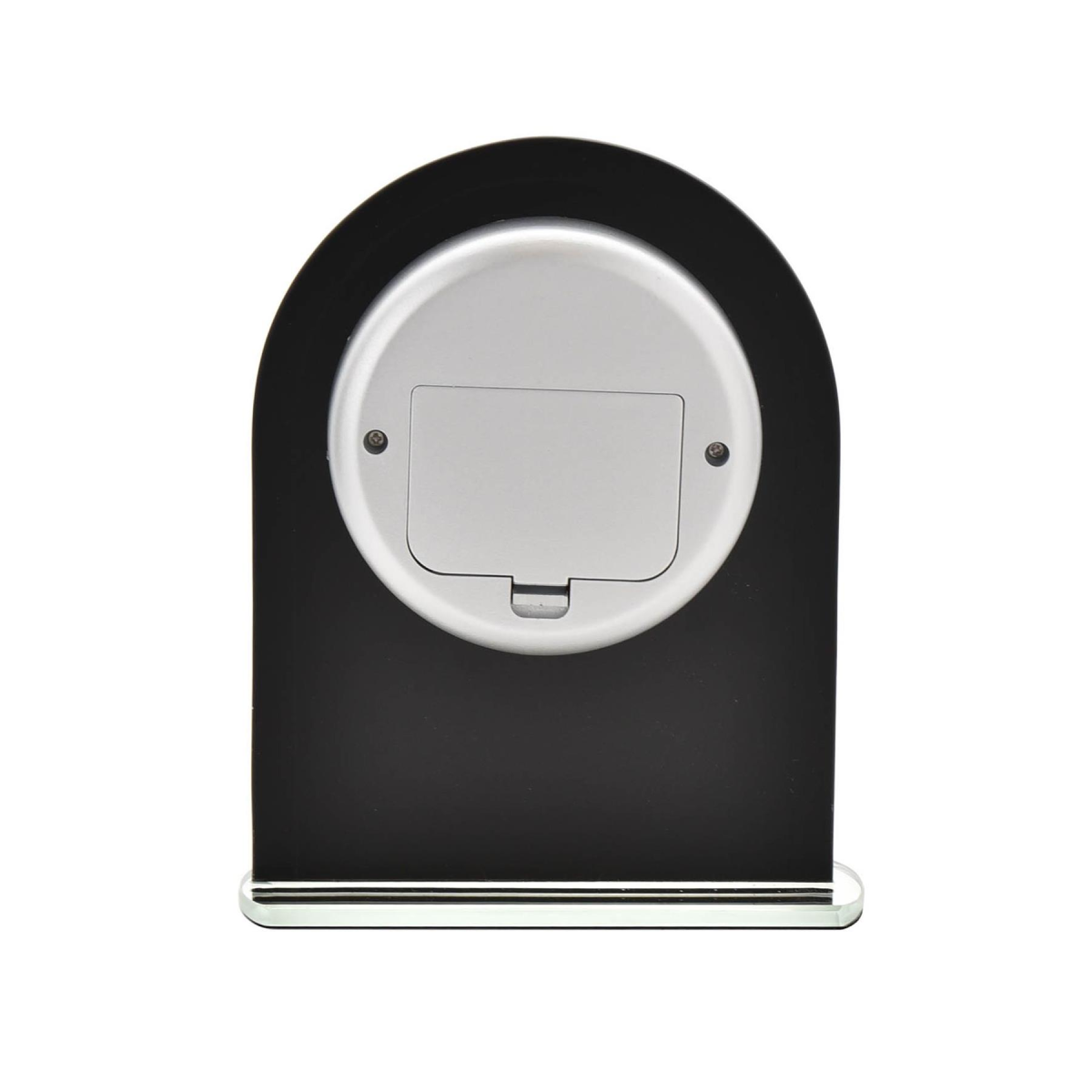 Widdop Wm Black & Clear Arched Mantel Clock