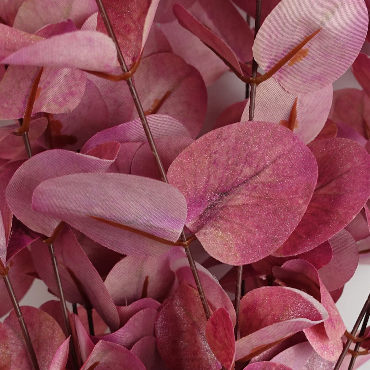Leaf Pink Eucalyptus Artificial Foliage Stem with Silk Leaves and Wired Stem – 80cm Home Decor
