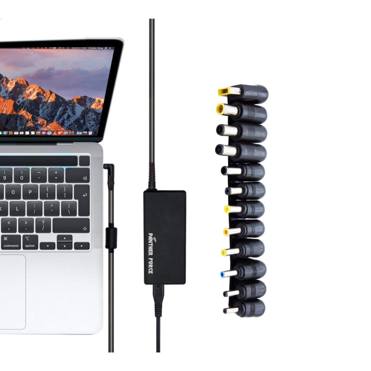 Panther Force 90W Universal Laptop Charger with Extended Cable – Compact and Portable Power Adapter