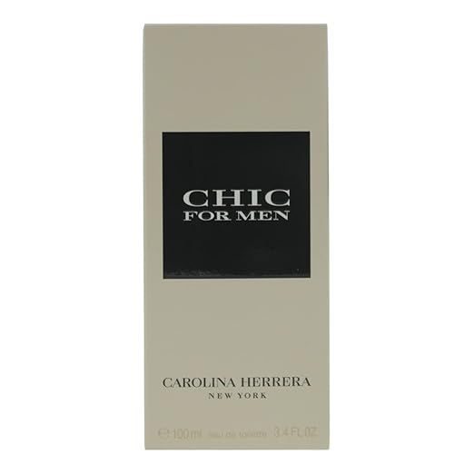 Carolina Herrera Chic For Men Eau de Toilette Spray 100ml – Fresh, Spicy & Woody Fragrance