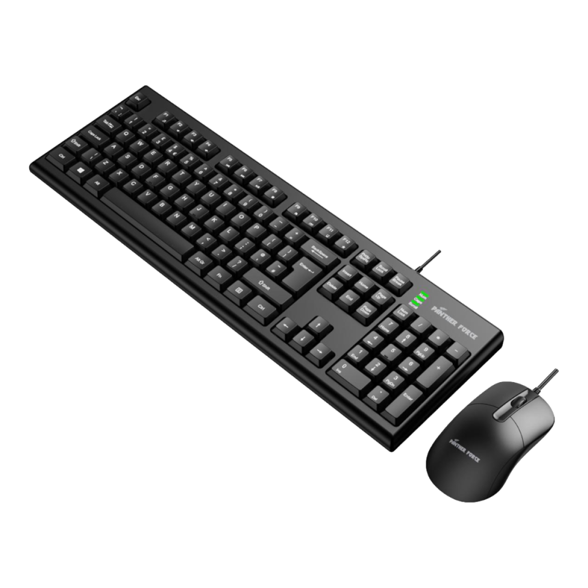 Panther Force Wired Keyboard & Mouse Set PF289 – Full-Size Keyboard, Plug-and-Play USB Combo