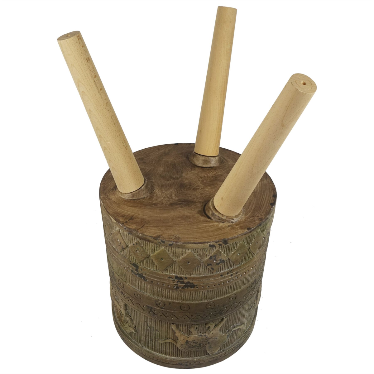 55cm Jungle Planter with Legs – Embossed Lion & Elephant