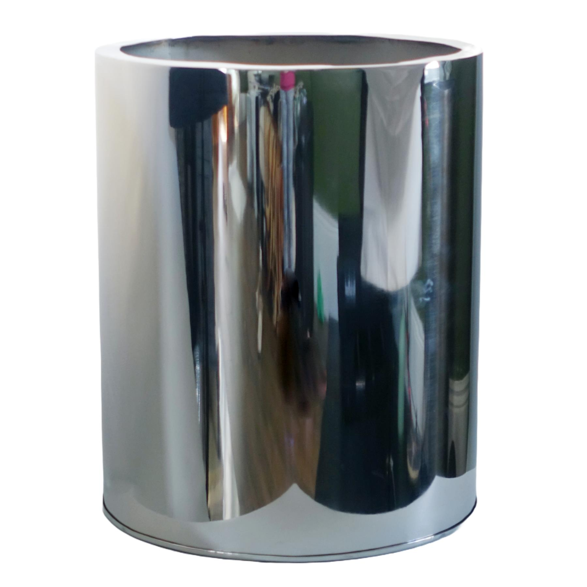 Leaf 51cm XL Silver Metal Planter – Large Handmade Statement Pot for Hallways & Commercial Spaces