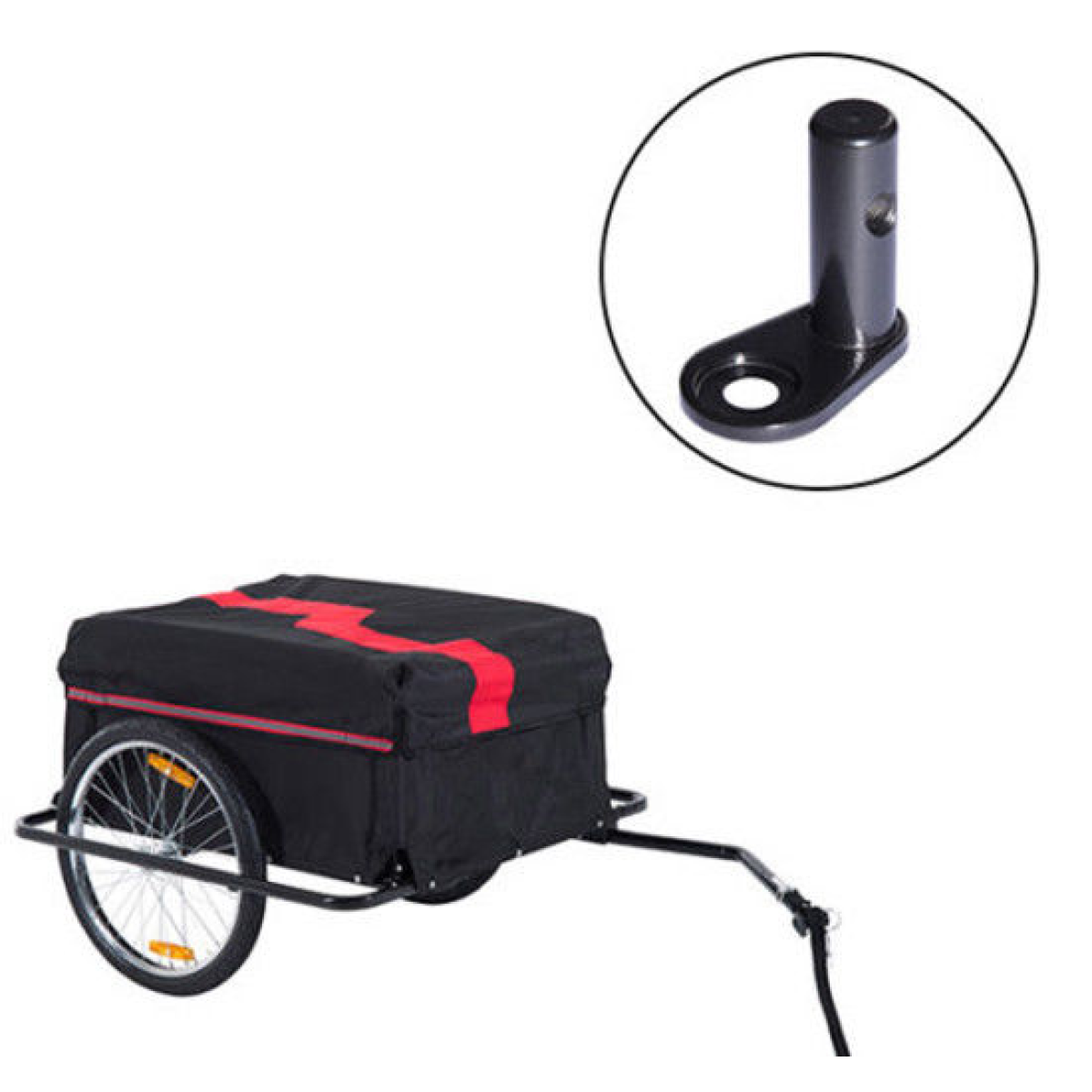 HOMCOM Bike Trailer Coupling Accessory – Hitch Connector for Pet, Bicycle & Baby Trailers and Strollers