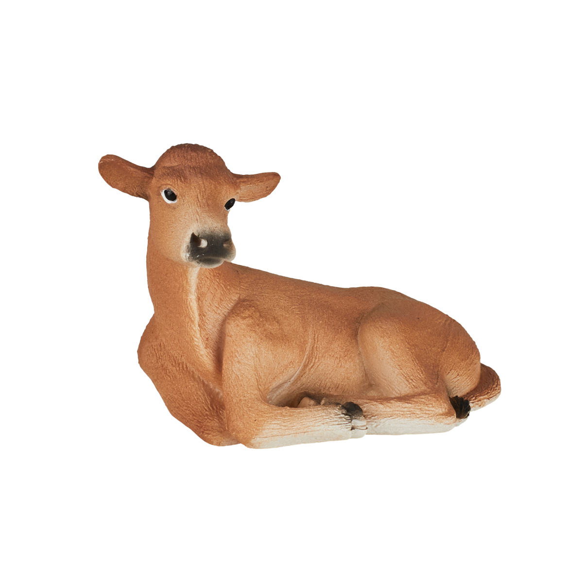 MojoFun Jersey Calf Lying Down Toy Figure – Realistic Farm Animal Model