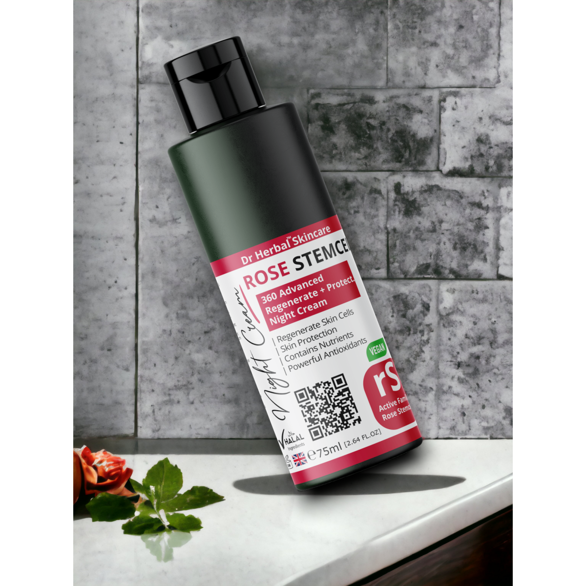 DR HERBAL Night Cream 75ml with Rose Stem Cell, Shea Butter & Passionfruit – Restorative Overnight Skincare