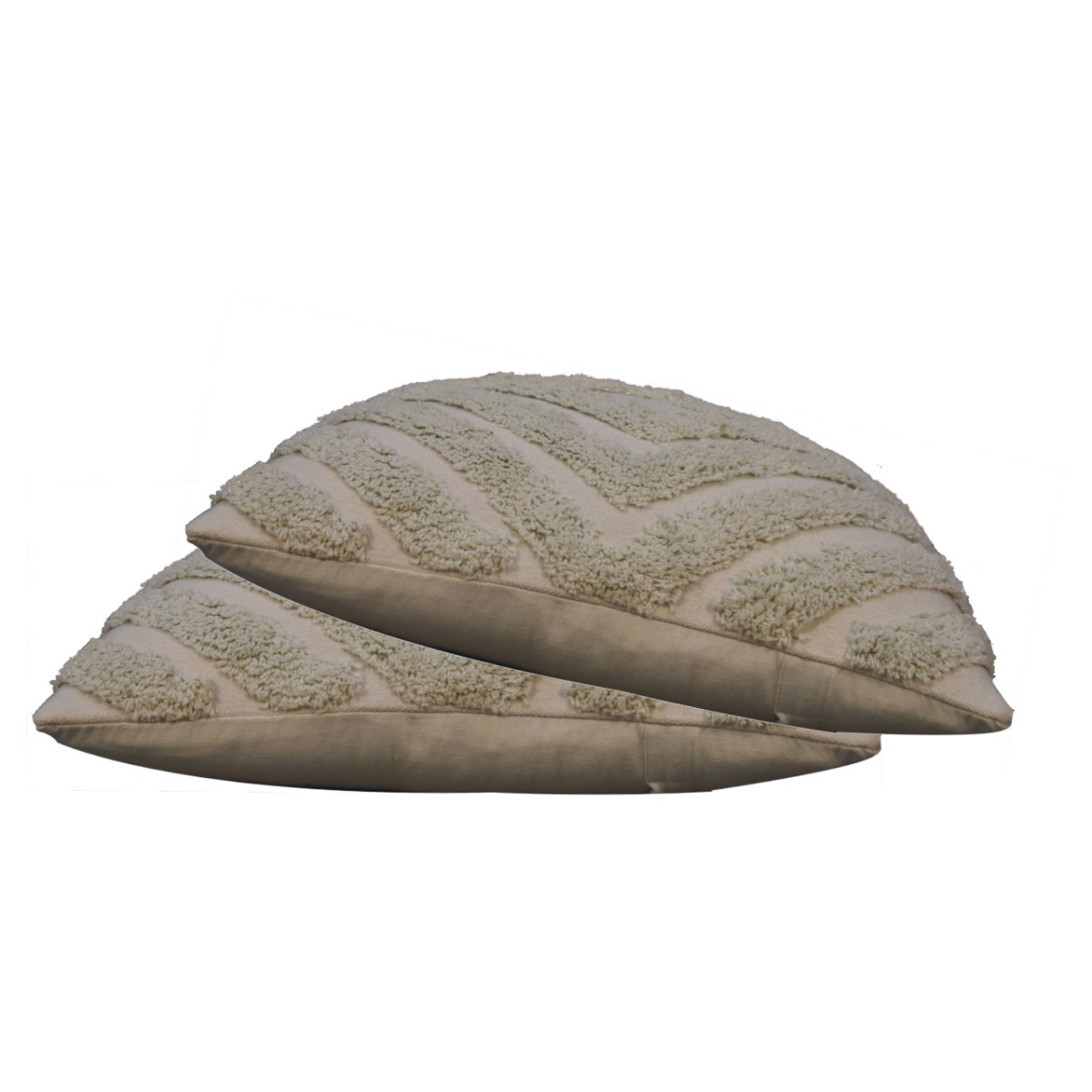 Artisan Furniture Diamond Tufted Cushion Set of 2, 100% Cotton – Scandi-Style Sofa and Bed Cushions, Sage Green