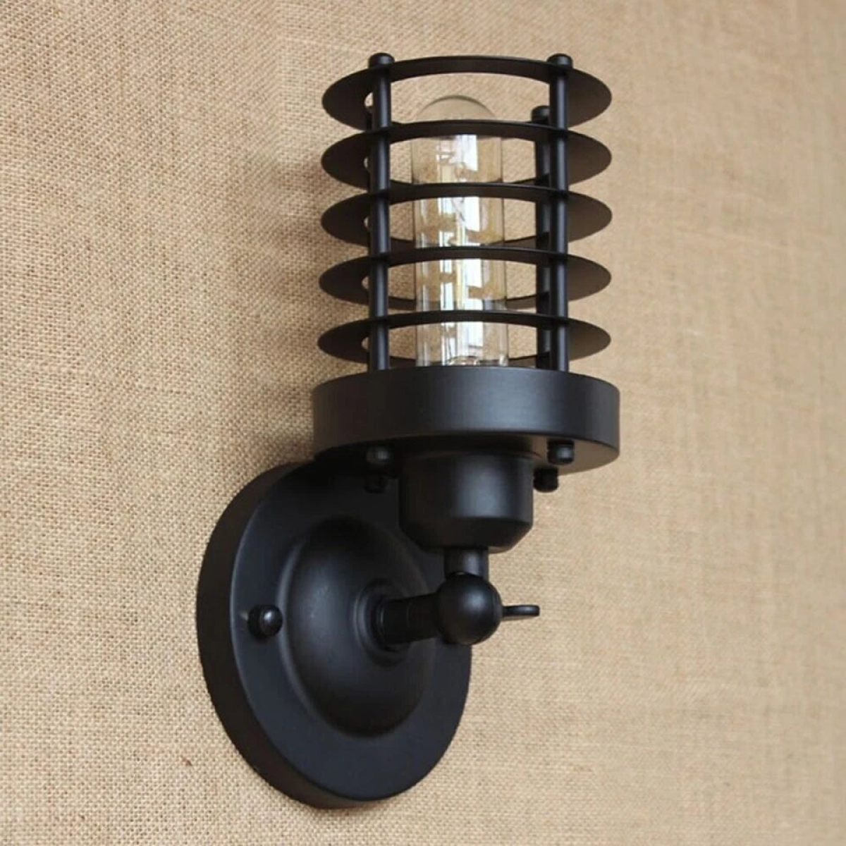 Adjustable Metal Cage Wall Sconce