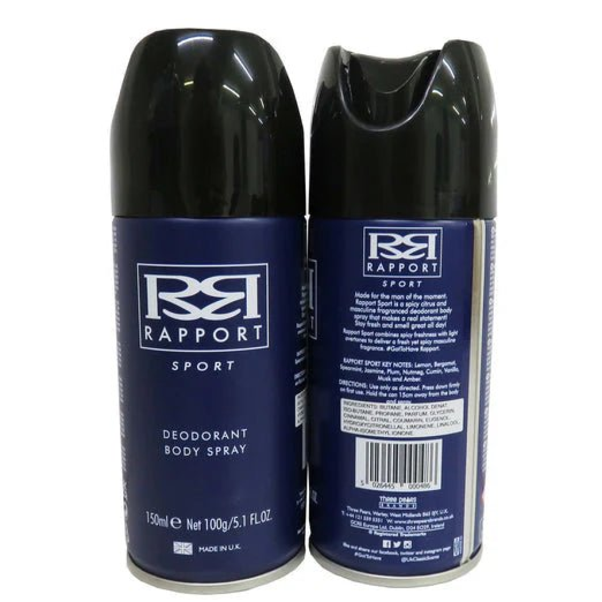 Dana Rapport Body Spray Sport 150ml – Fresh Aquatic, Herbal and Woody Fragrance for Men