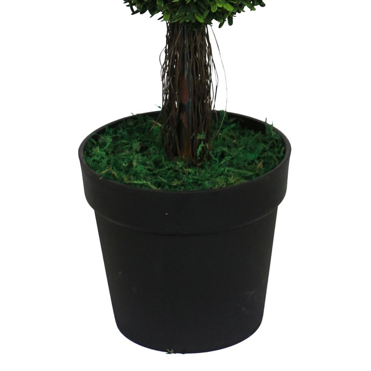 Leaf 90cm Artificial Podocarpus Double Ball Topiary Tree in Pot – Elegant Faux Greenery