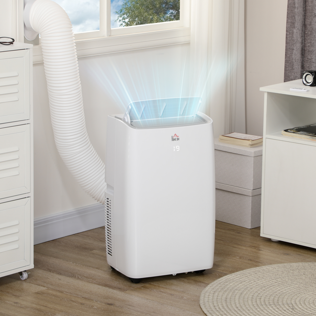 HOMCOM 12,000 BTU Portable Air Conditioner with Remote & 24H Timer – Cools Rooms up to 25m²