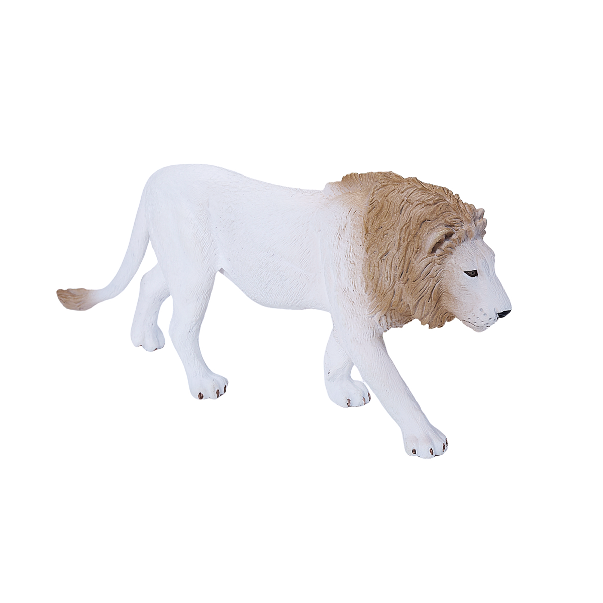 Mojo White Male Lion Figure – Hand-Painted Realistic Big Cat Model