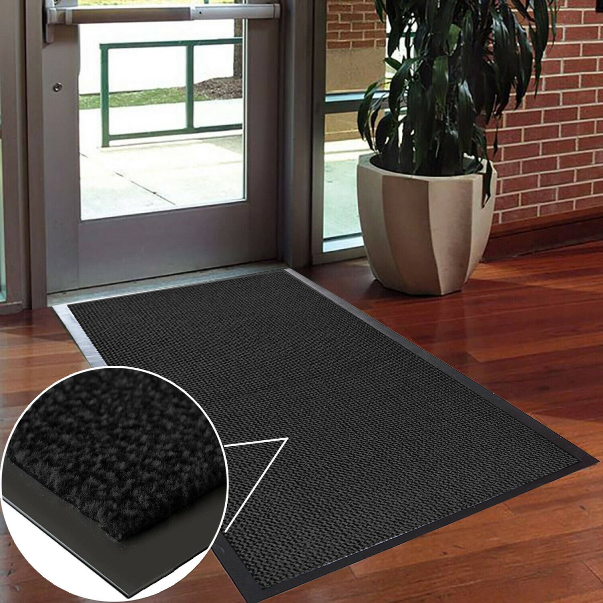 Anthracite Super Hard-Wearing Barrier Mat 80 x 300cm – High Traffic Dirt Barrier for Home, Shop or Gym