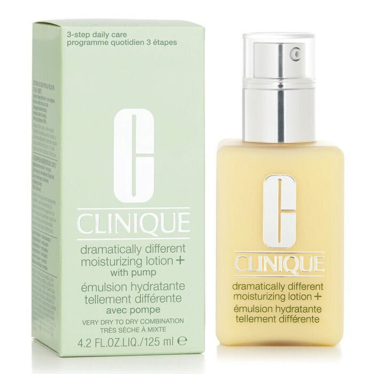 Clinique Moisturizing Lotion with Pump 125ml – Lightweight Fragrance-Free Face & Neck Hydrator