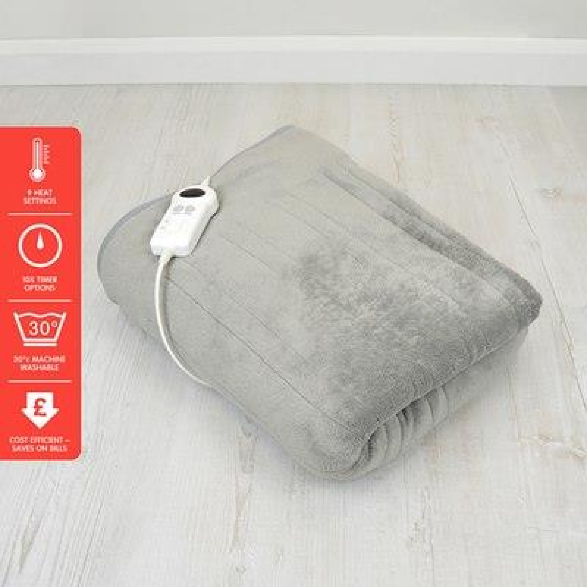 StayWarm 180x130cm Extra Large Heated Throw Blanket – Grey
