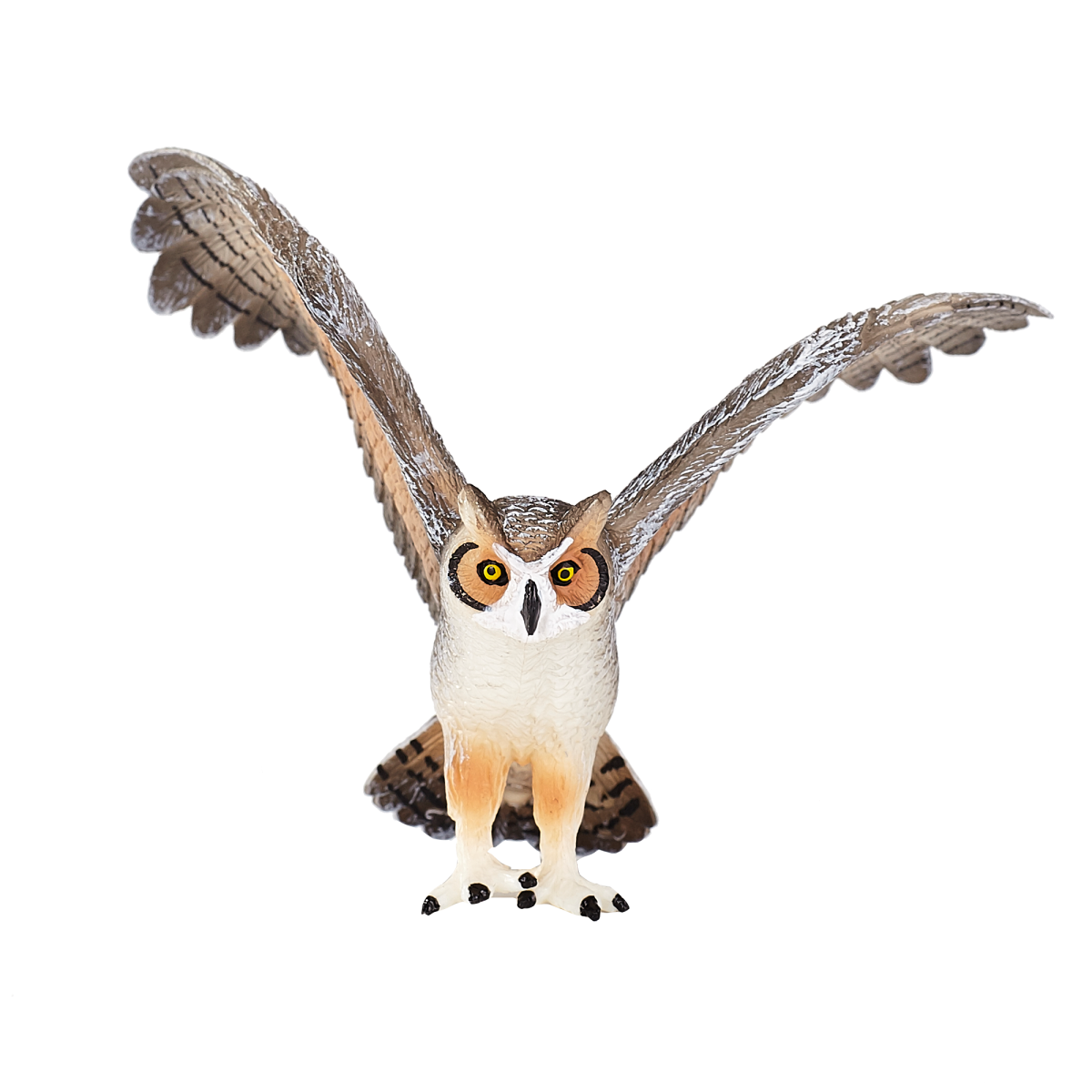 Mojo Great Horned Owl Figurine – Realistic Bird of Prey Toy