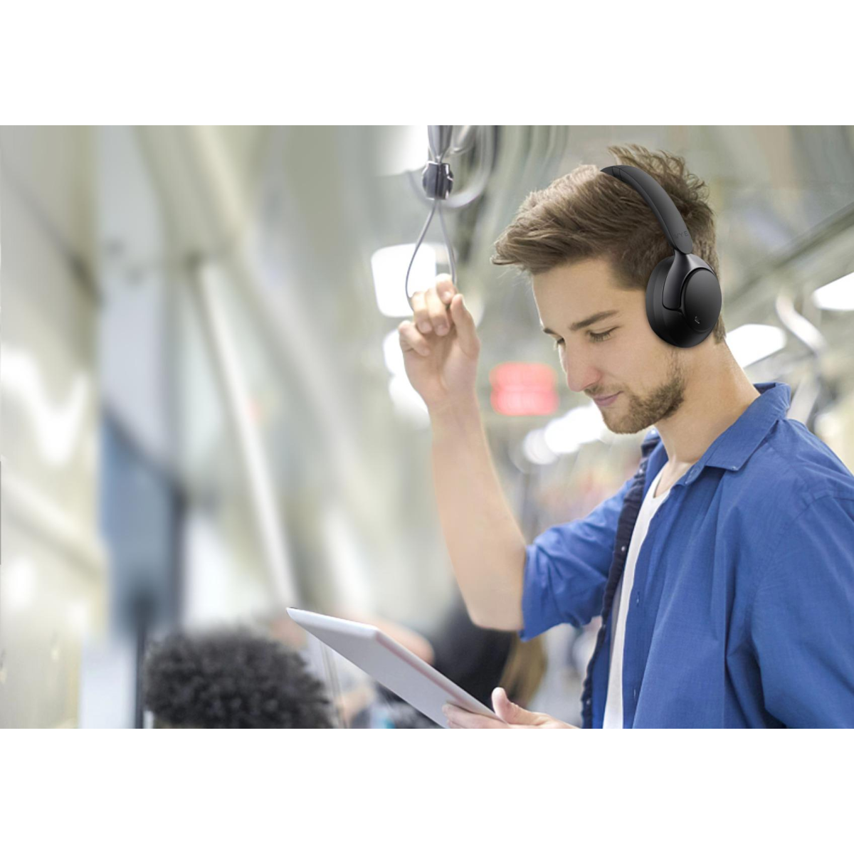 Wyewave Premium Over-Ear Headphones with Active Noise Cancelling & 54 Hours Playback – Bluetooth 5.4, Black