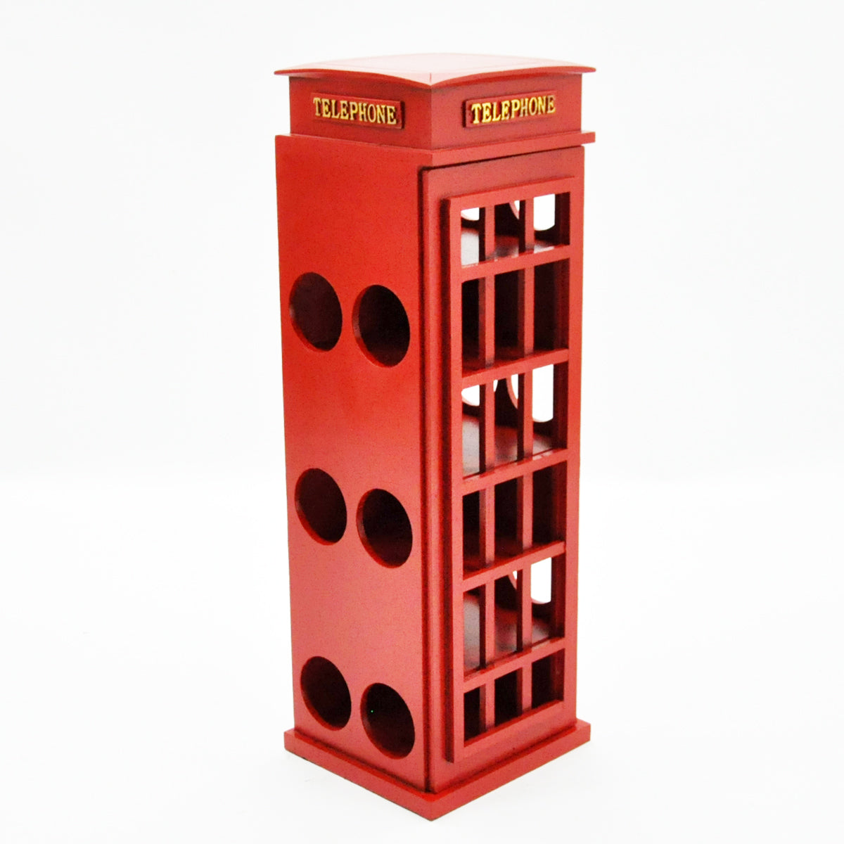 MSL Telephone Box Wine Rack, 77cm – Hand Finished UK Phone Box Wine Cabinet
