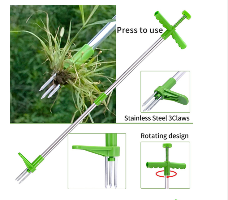 Avilo No-Bend Weed Remover – Garden Hand Tool for Removing Weeds Without Bending Down
