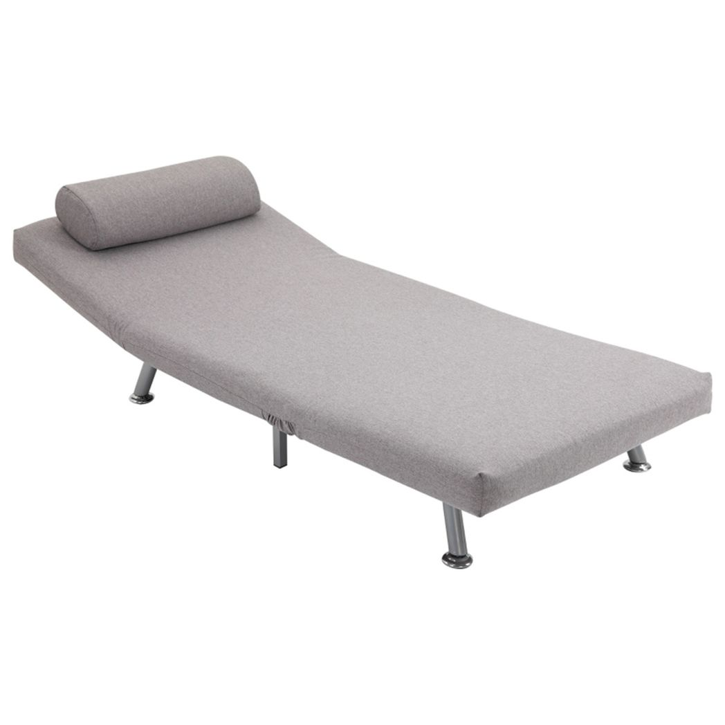 Grey Armless Chair Bed adjustable back detail