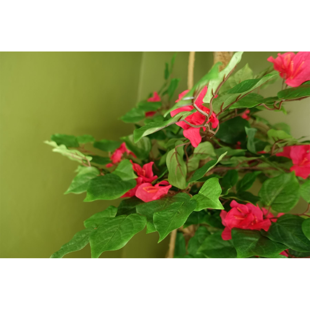 Artificial Pink Japanese Silk Blossom Tree, 150cm – Bougainvillea with Twisted Trunk & Wired Stems