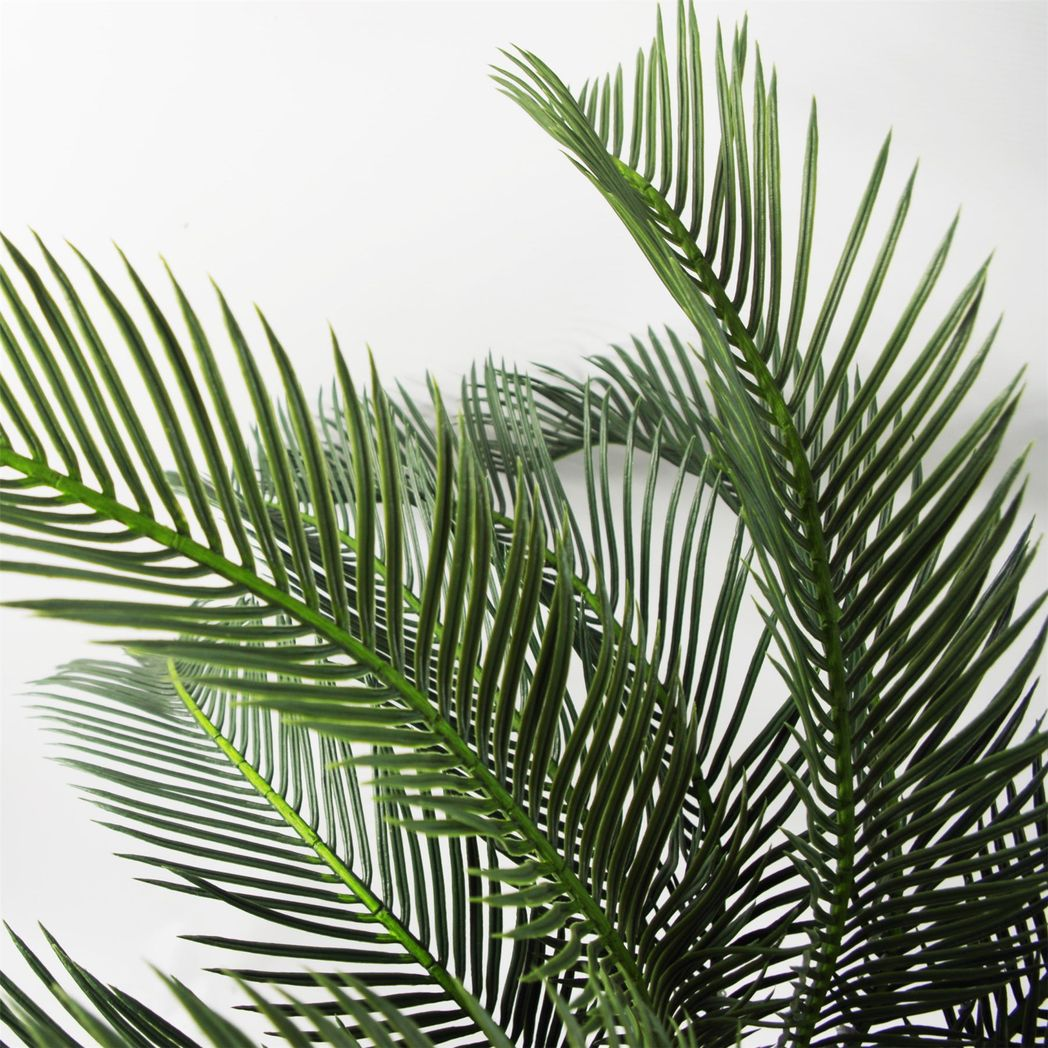 80cm Artificial Cycas Palm Plant – Tropical Tree for Home Decor, Green & Brown