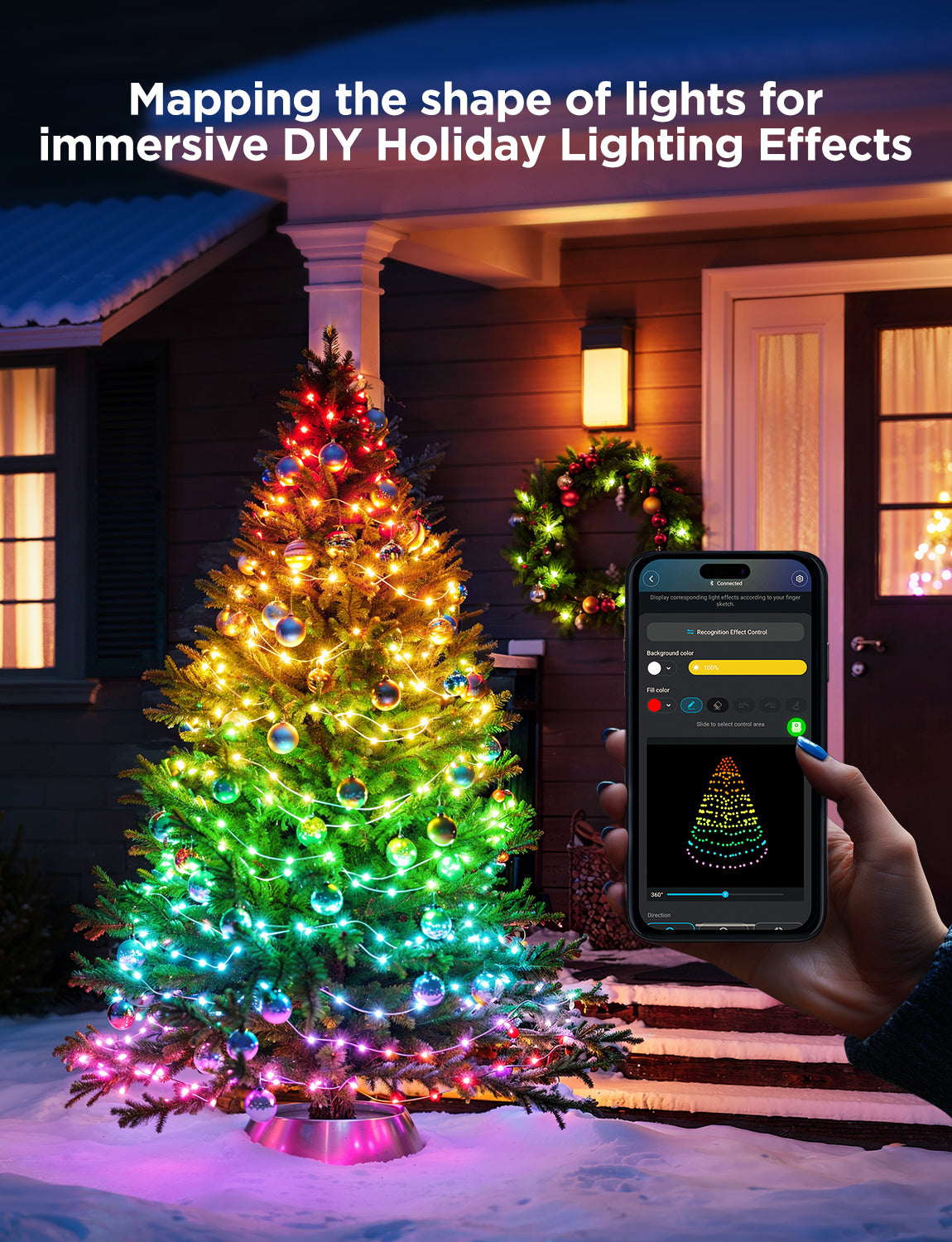 Govee Christmas String Lights RGBICW, 20m IP65 – 130+ Preset Modes with Music Sync