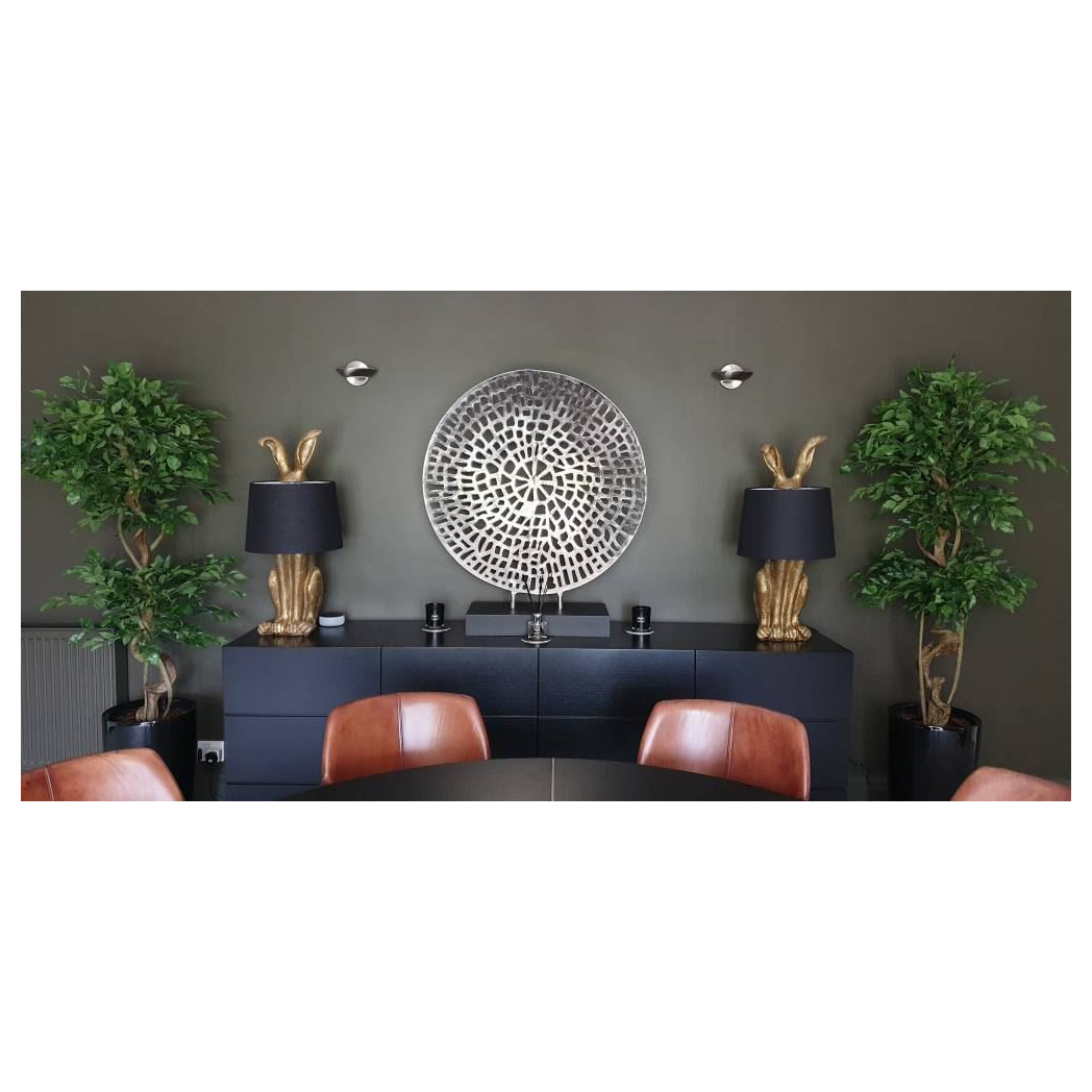 Twisted Trunk Artificial Japanese Fruticosa Style Ficus Tree, 150cm – Premium Faux Plant for Hallways