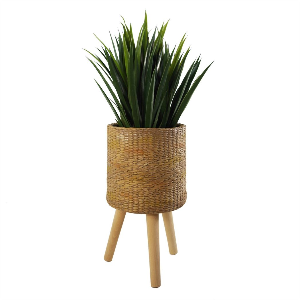54cm x 30cm Rattan Effect Composite Large Planter