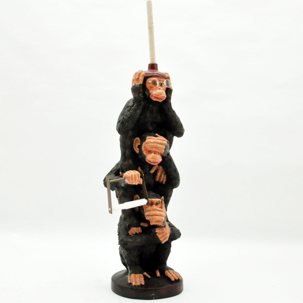 MSL Monkey Toilet Roll Holder, 82cm – Hand Finished Resin Bathroom Accessory