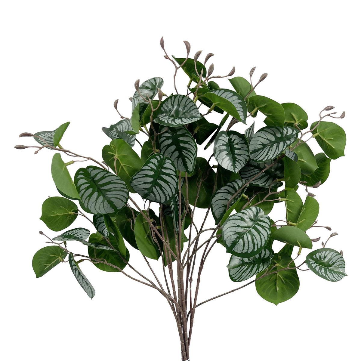 Pack of 6 Artificial Zebra Foliage Stems, 70cm – Wired Faux Greenery for Vases and Displays