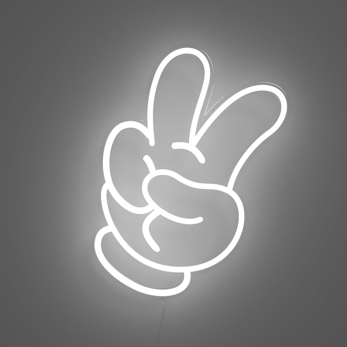 Yellowpop Disney Mickey & Minnie Glove Peace LED Neon Sign – Feature Light, Official Licensed