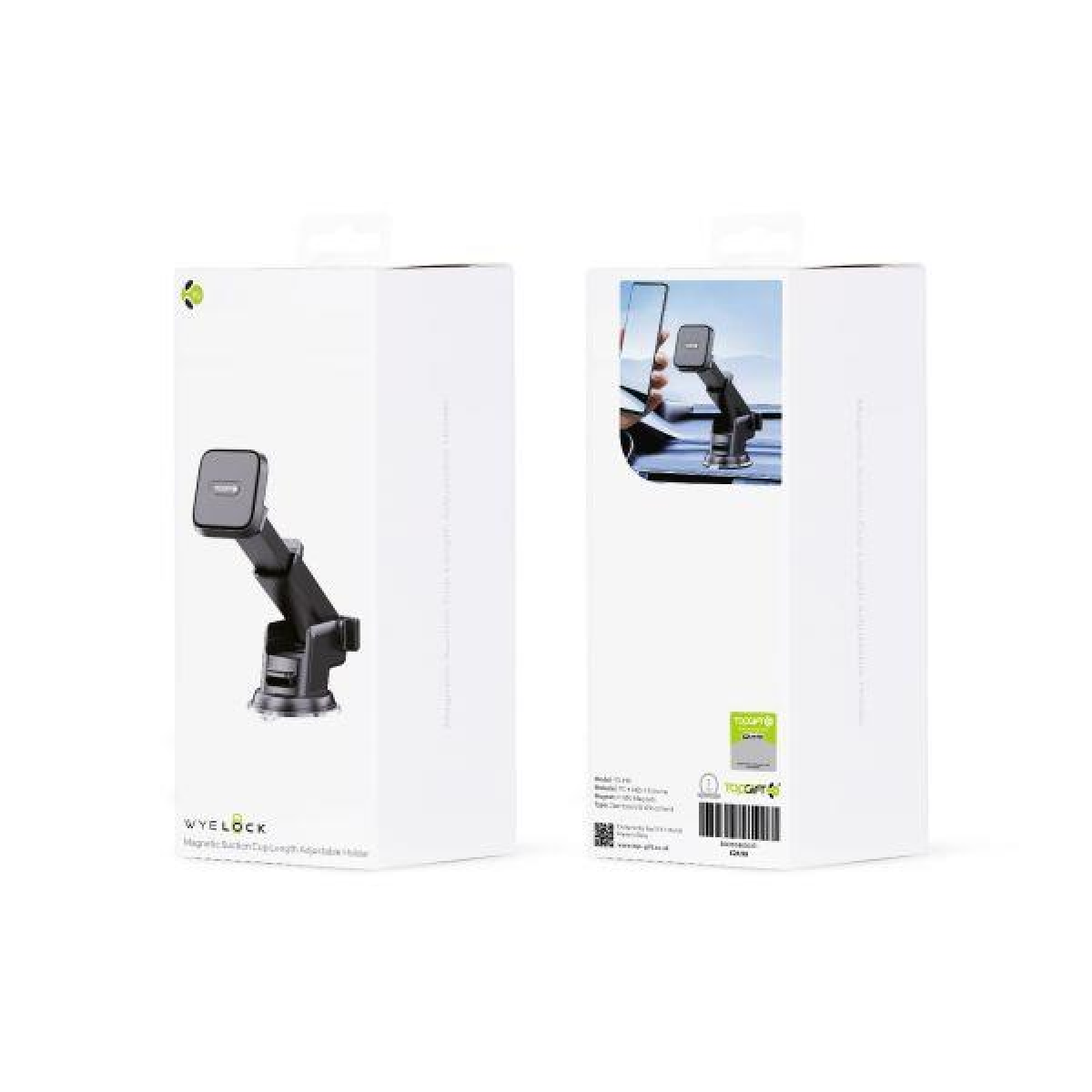 WYELOCK Magnetic Suction Cup Holder with Adjustable Length – Dashboard & Windshield Phone Mount