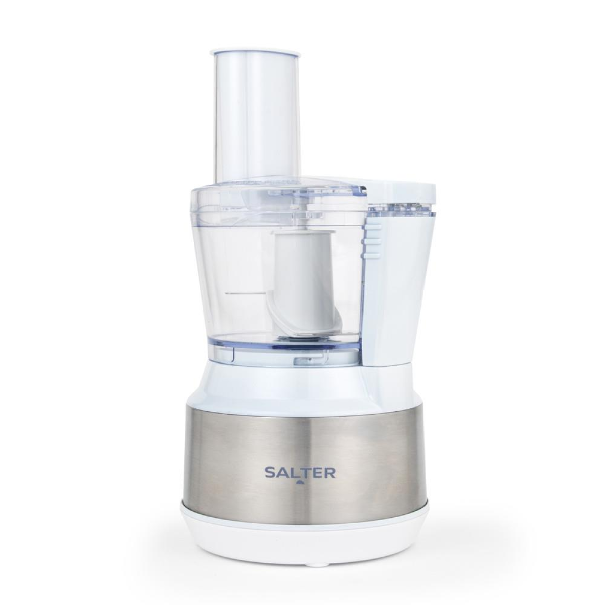 Salter Boston 3-in-1 Food Processor with 600ml Capacity and Stainless Steel Blade – Chop, Shred & Slice, White