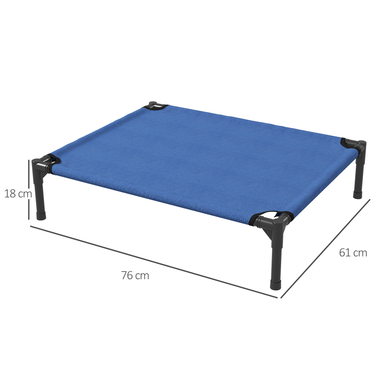 Pawhut Elevated Pet Bed with Powder Coated Metal Frame – Foldable Cooling Cot for Dogs and Cats