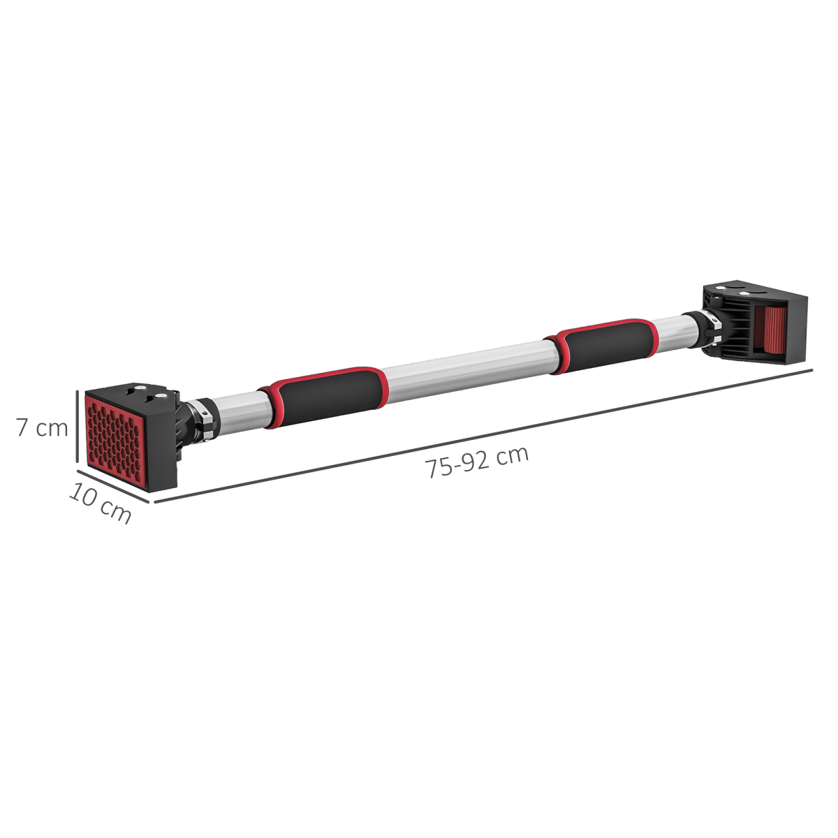 SPORTNOW No-Screw Doorway Pull Up Bar, Adjustable 75–92cm with Non-Slip Grips – 200kg Capacity Chin Up Bar