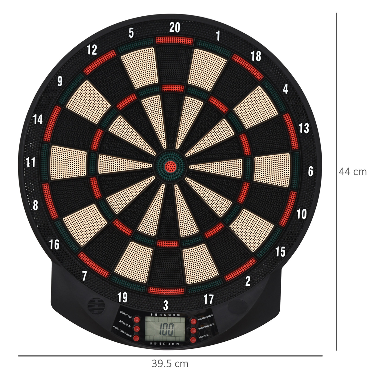 Electronic Dartboard with 26 Games, 185 Variations & LCD Scoring – 6 Darts Included, Up to 8 Players