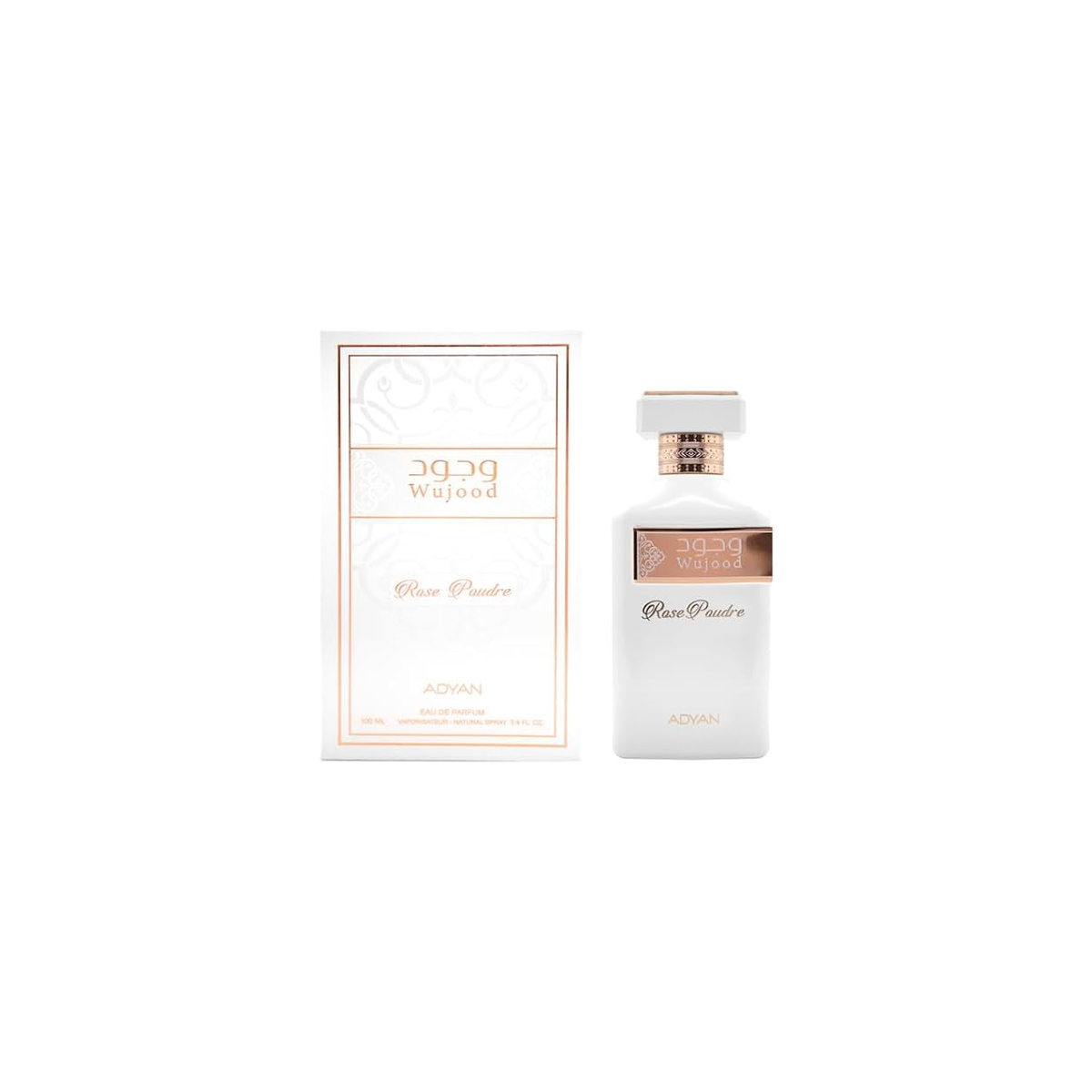 Wujood Rose Poudre Eau de Parfum 100ml – Floral, Gourmand Fragrance, Unisex