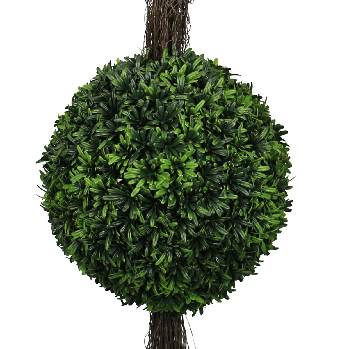 Leaf 90cm Artificial Podocarpus Double Ball Topiary Tree in Pot – Elegant Faux Greenery